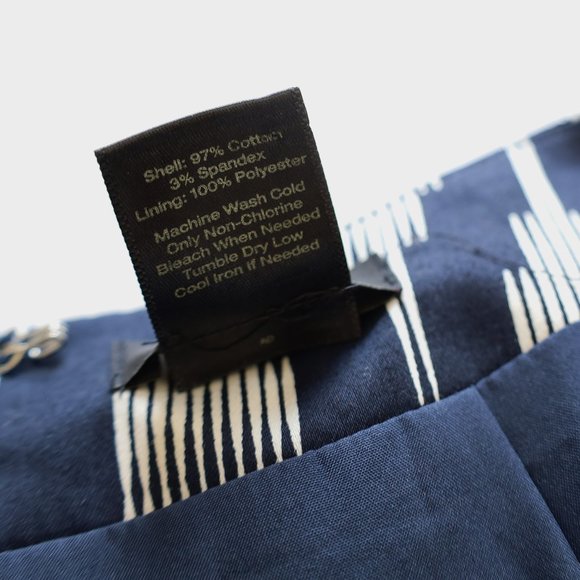 ANN TAYLOR Size 0 Blue White Skirt Blouse Set Career NWT - Picture 7 of 16